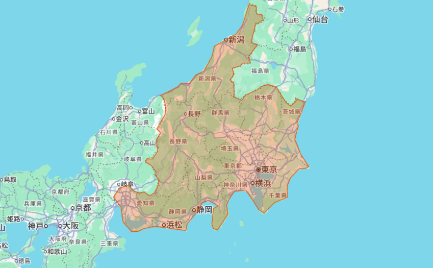 運送可能エリア